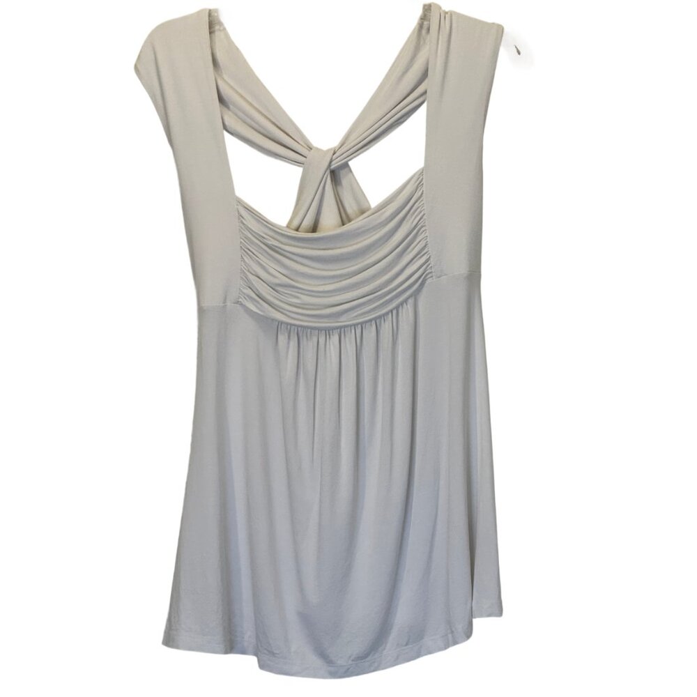 Women White Halder Top Size M